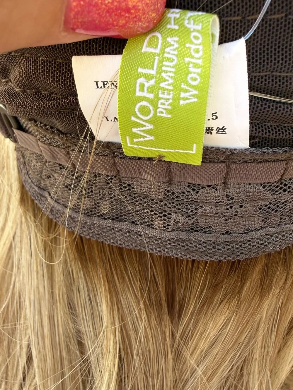 Blonde human hair Long Straight Lace Front Wig in Ash Blonde with Dark Roots